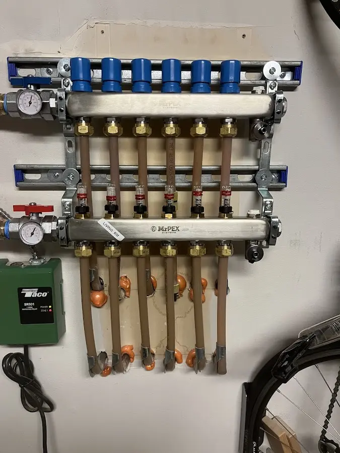 Plumber performing Gas Line Installation at a residential property in Lyndon